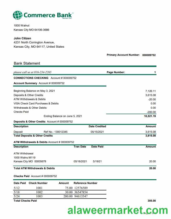 USA Commerce Bank excel pdf